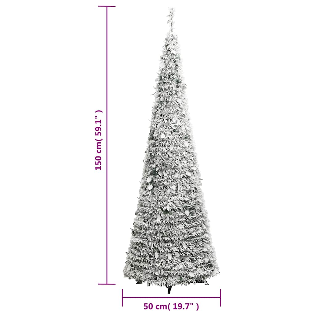 Umjetno božićno drvce sa snijegom 100 LED žarulja 150 cm