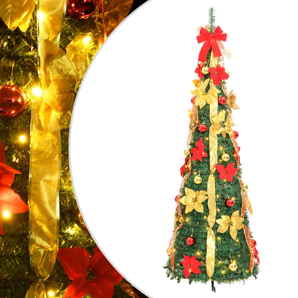 Umjetno božićno drvce 100 LED žarulja zeleno 150 cm