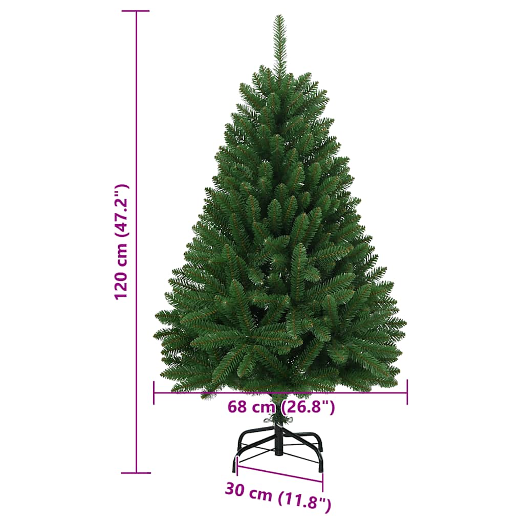 Umjetno božićno drvce sa šarkama i stalkom zeleno 120 cm