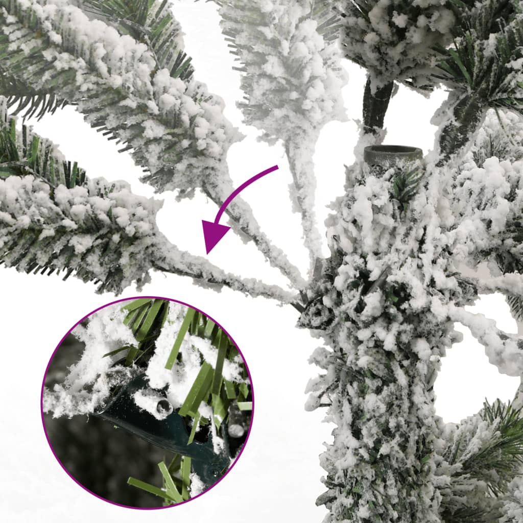 Umjetno božićno drvce sa šarkama i snijegom 270 cm
