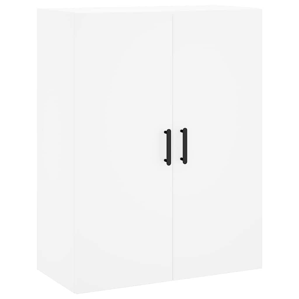Visoka komoda bijela 69,5x34x180 cm konstruirano drvo