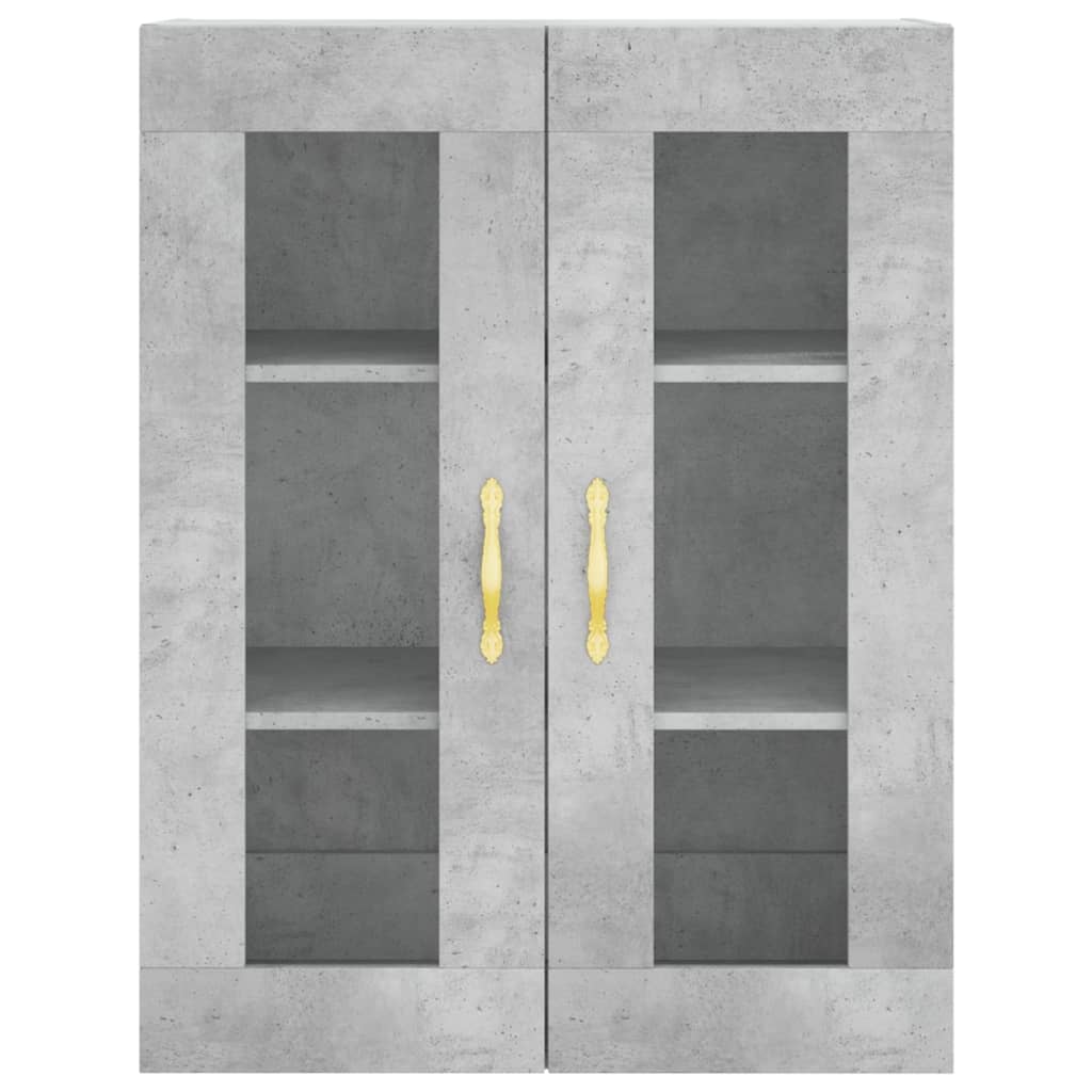 Visoka komoda siva betona 69,5x34x180 cm od konstruiranog drva