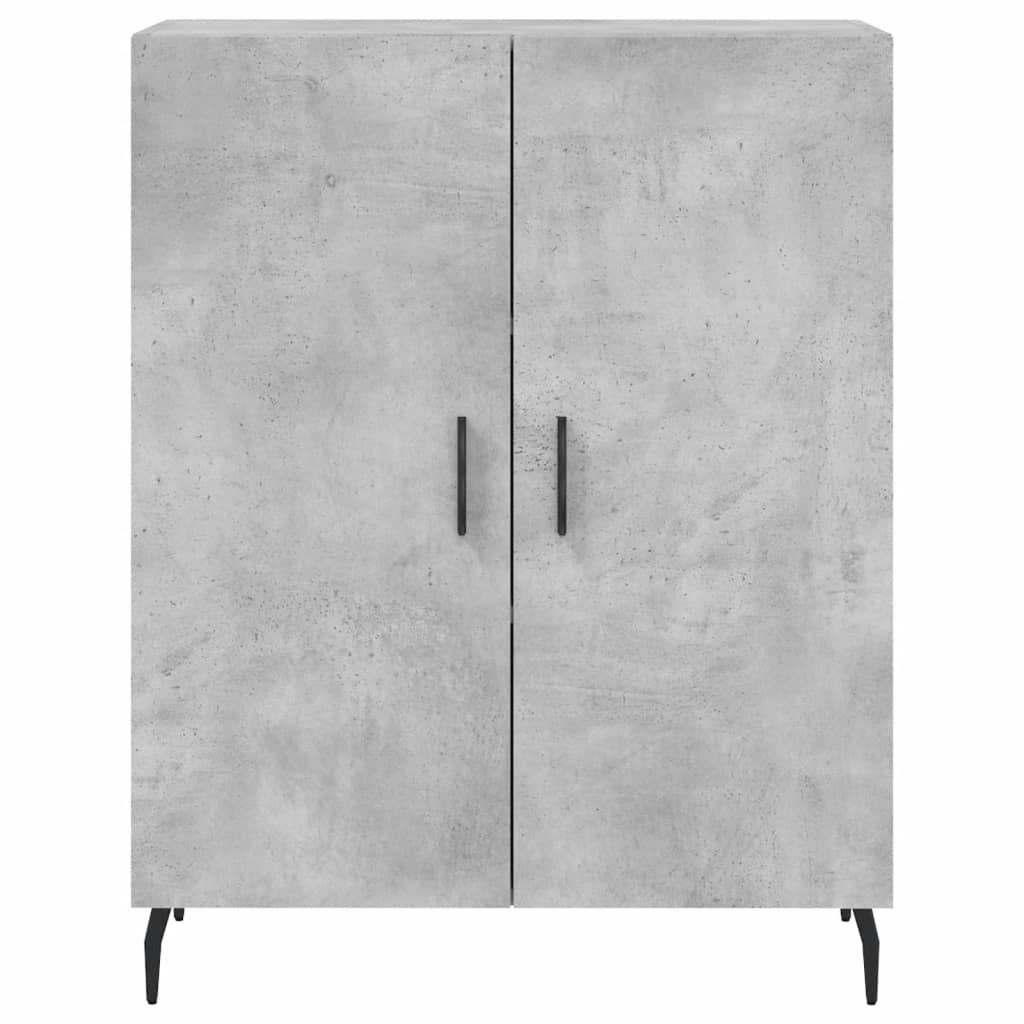 Visoka komoda siva betona 69,5x34x180 cm od konstruiranog drva