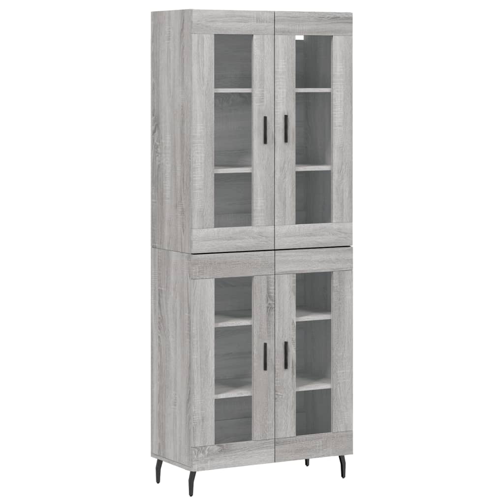 Visoka komoda siva sonome 69,5x34x180 cm od konstruiranog drva