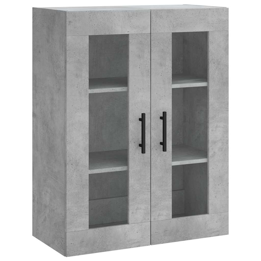 Visoka komoda siva betona 69,5x34x180 cm od konstruiranog drva