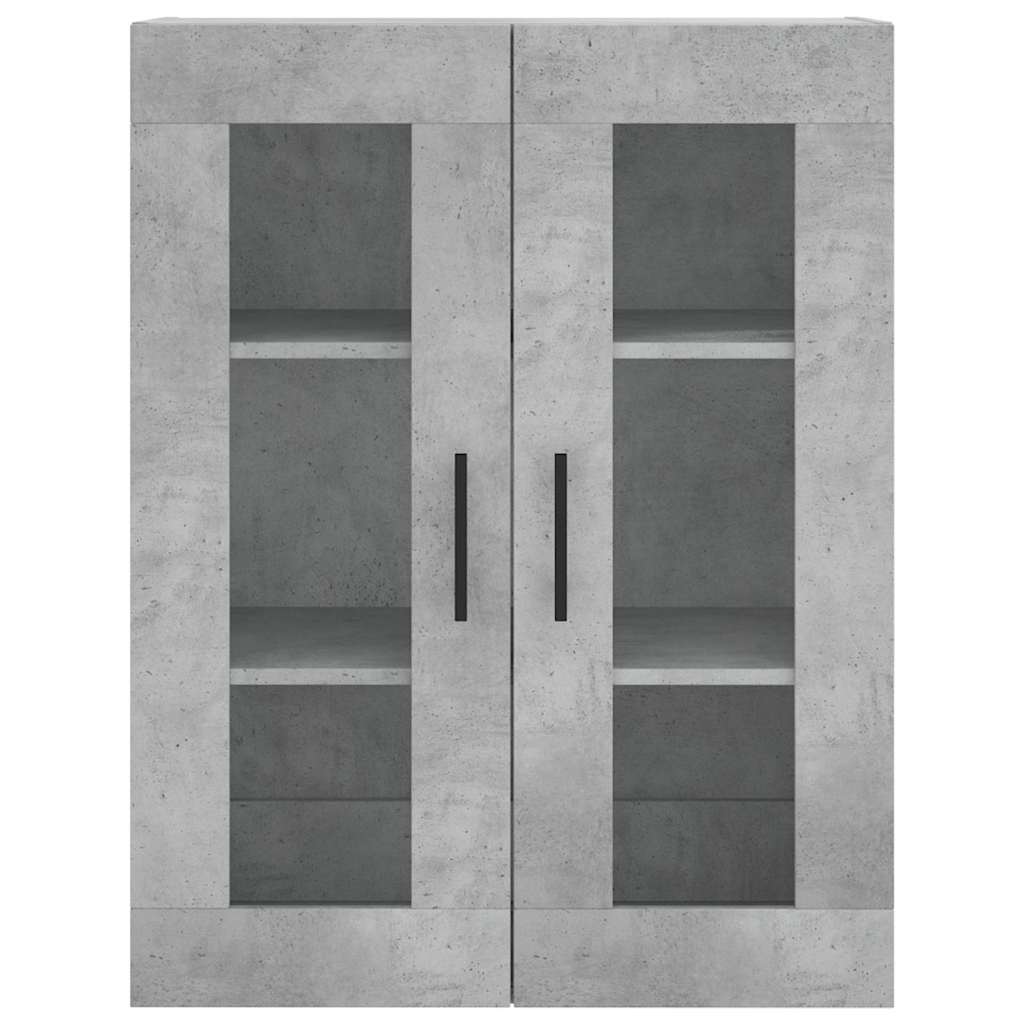 Visoka komoda siva betona 69,5x34x180 cm od konstruiranog drva