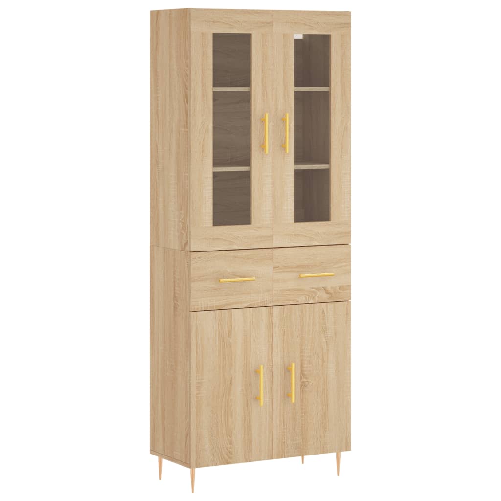 Visoka komoda hrasta sonome 69,5x34x180cm od konstruiranog drva
