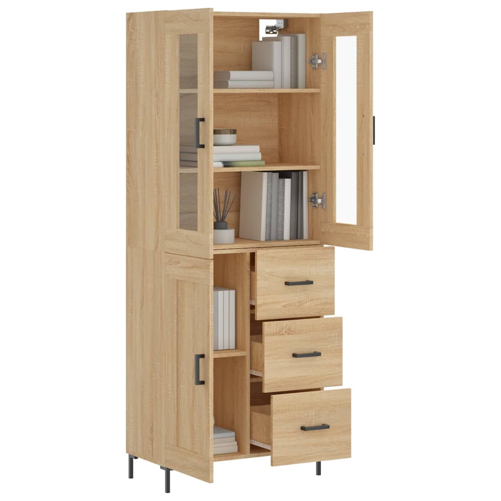 Visoka komoda hrasta sonome 69,5x34x180cm od konstruiranog drva