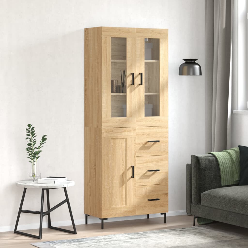 Visoka komoda hrasta sonome 69,5x34x180cm od konstruiranog drva