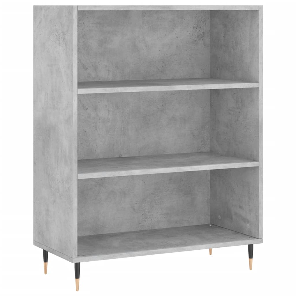 Visoka komoda siva betona 69,5x34x180 cm od konstruiranog drva