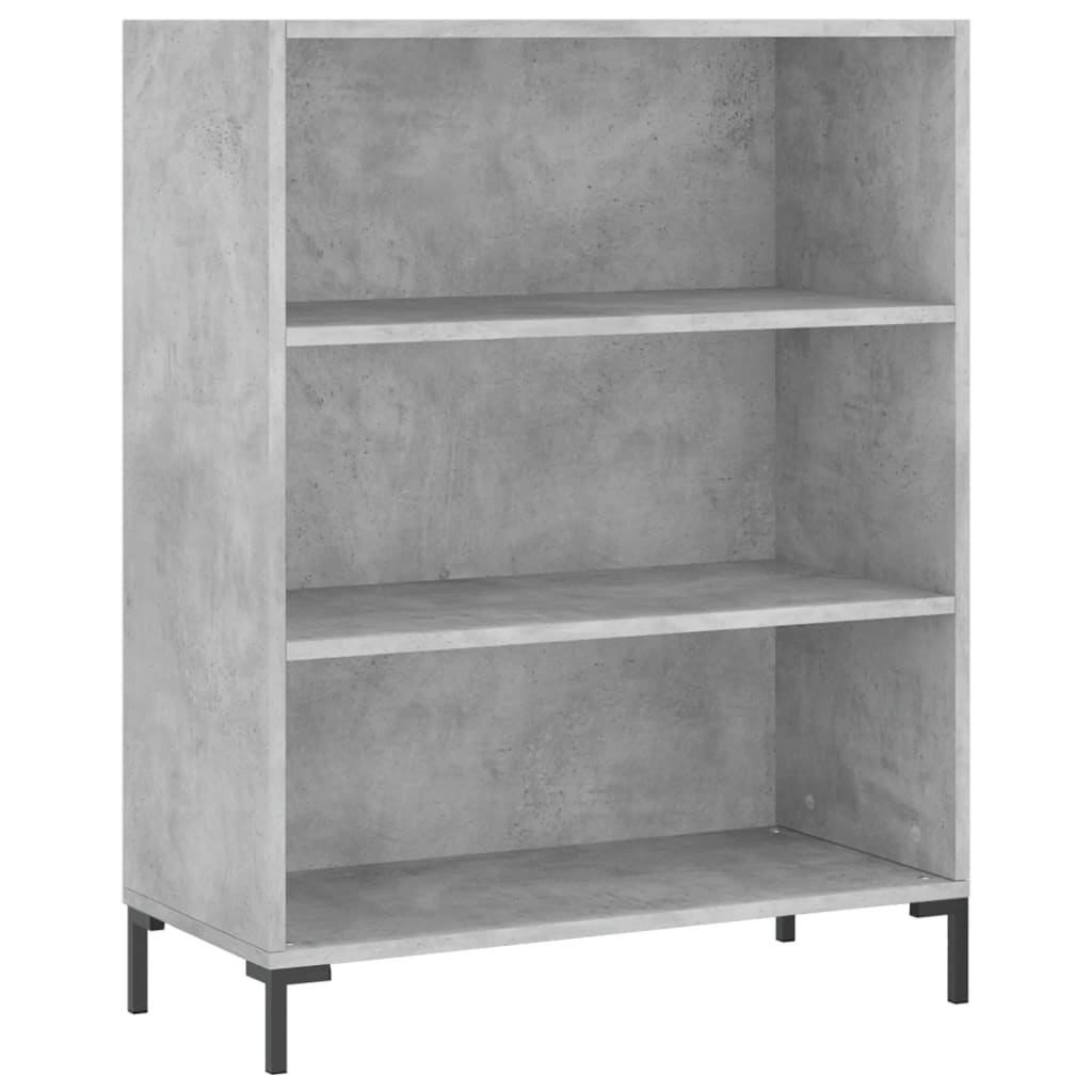 Visoka komoda siva betona 69,5x34x180 cm od konstruiranog drva