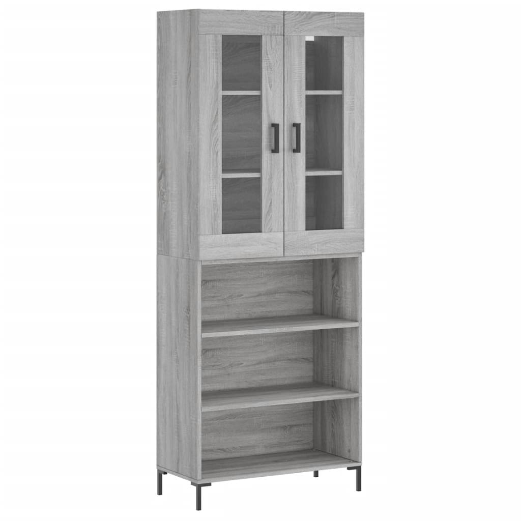 Visoka komoda siva sonome 69,5x34x180 cm od konstruiranog drva