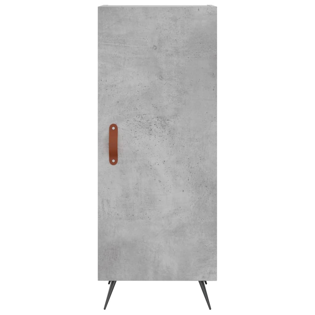 Visoka komoda siva betona 34,5x34x180 cm od konstruiranog drva