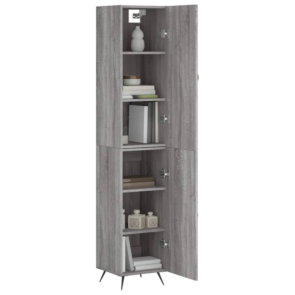 Visoka komoda siva sonome 34,5x34x180 cm od konstruiranog drva