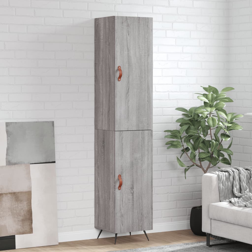 Visoka komoda siva sonome 34,5x34x180 cm od konstruiranog drva
