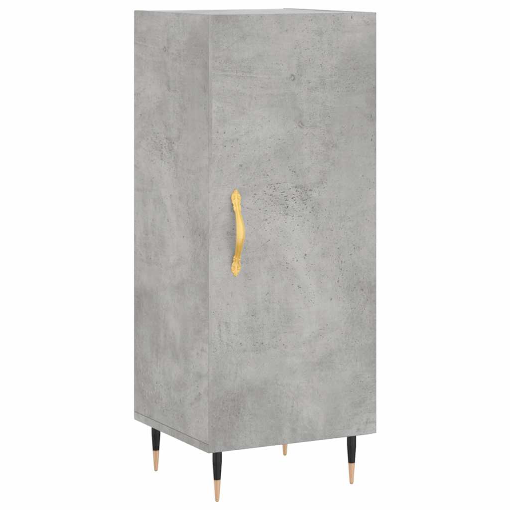 Visoka komoda siva betona 34,5x34x180 cm od konstruiranog drva
