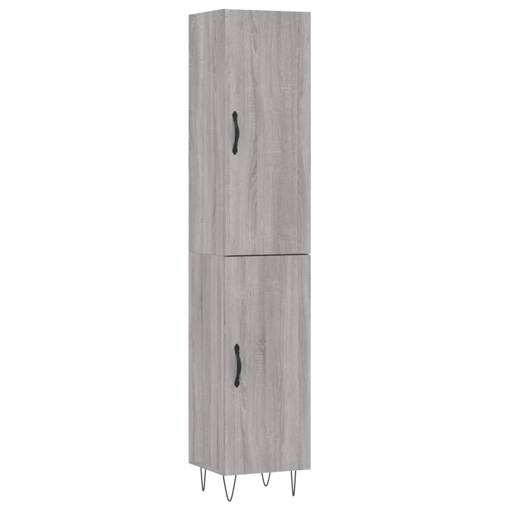 Visoka komoda siva sonome 34,5x34x180 cm od konstruiranog drva