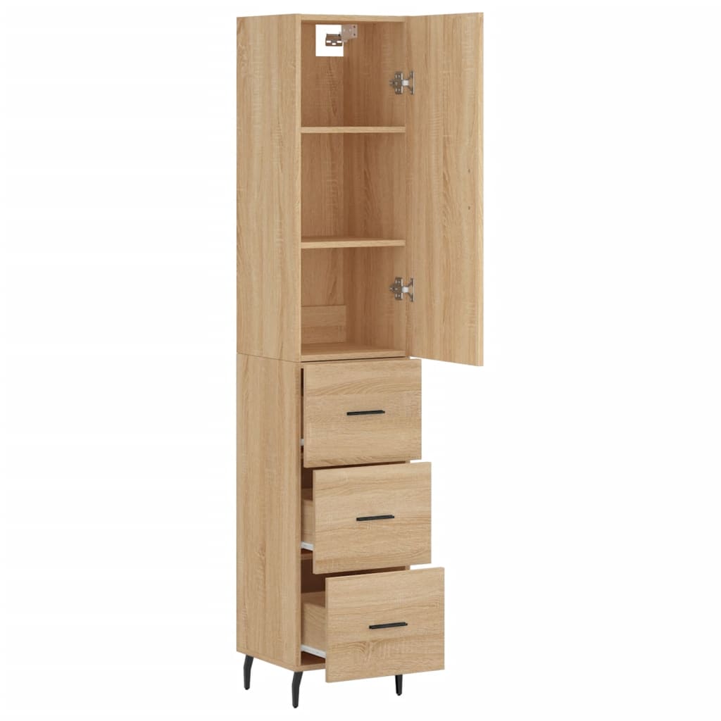 Visoka komoda hrasta sonome 34,5x34x180cm od konstruiranog drva