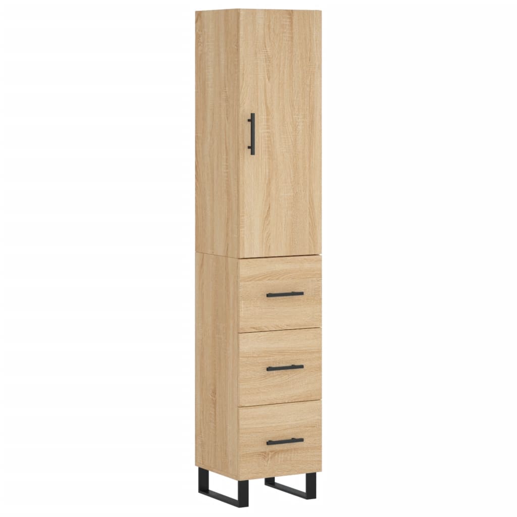 Visoka komoda hrasta sonome 34,5x34x180cm od konstruiranog drva