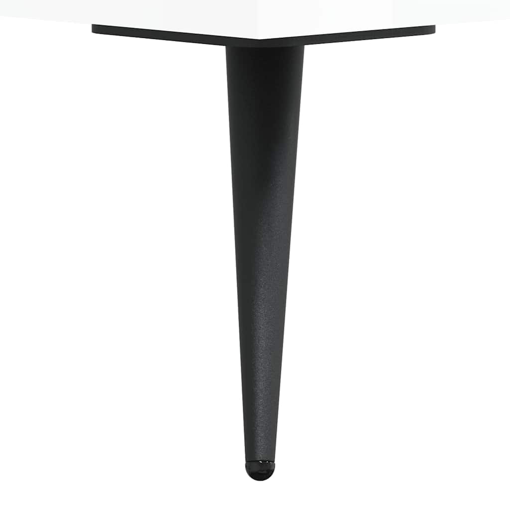 Visoka komoda sjajna bijela 34,5x34x180 cm konstruirano drvo