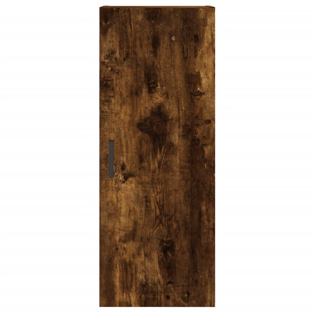 Visoka komoda dimljeni hrast 34,5x34x180cm konstruiranog drva