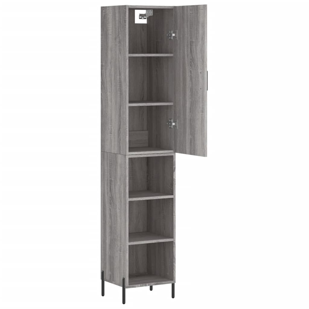Visoka komoda siva sonome 34,5x34x180 cm od konstruiranog drva