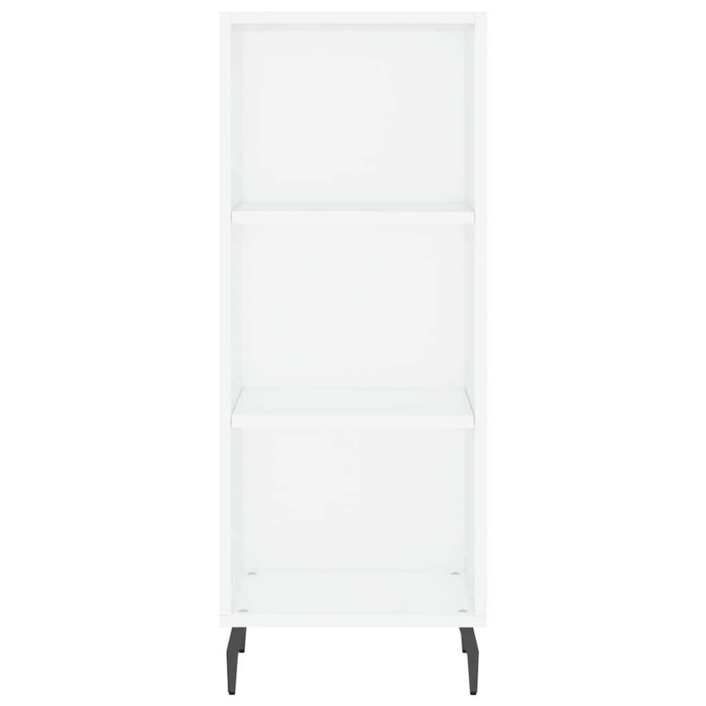 Visoka komoda bijeli 34,5x34x180 cm od konstruiranog drva