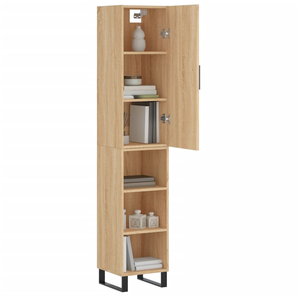 Visoka komoda hrasta sonome 34,5x34x180cm od konstruiranog drva