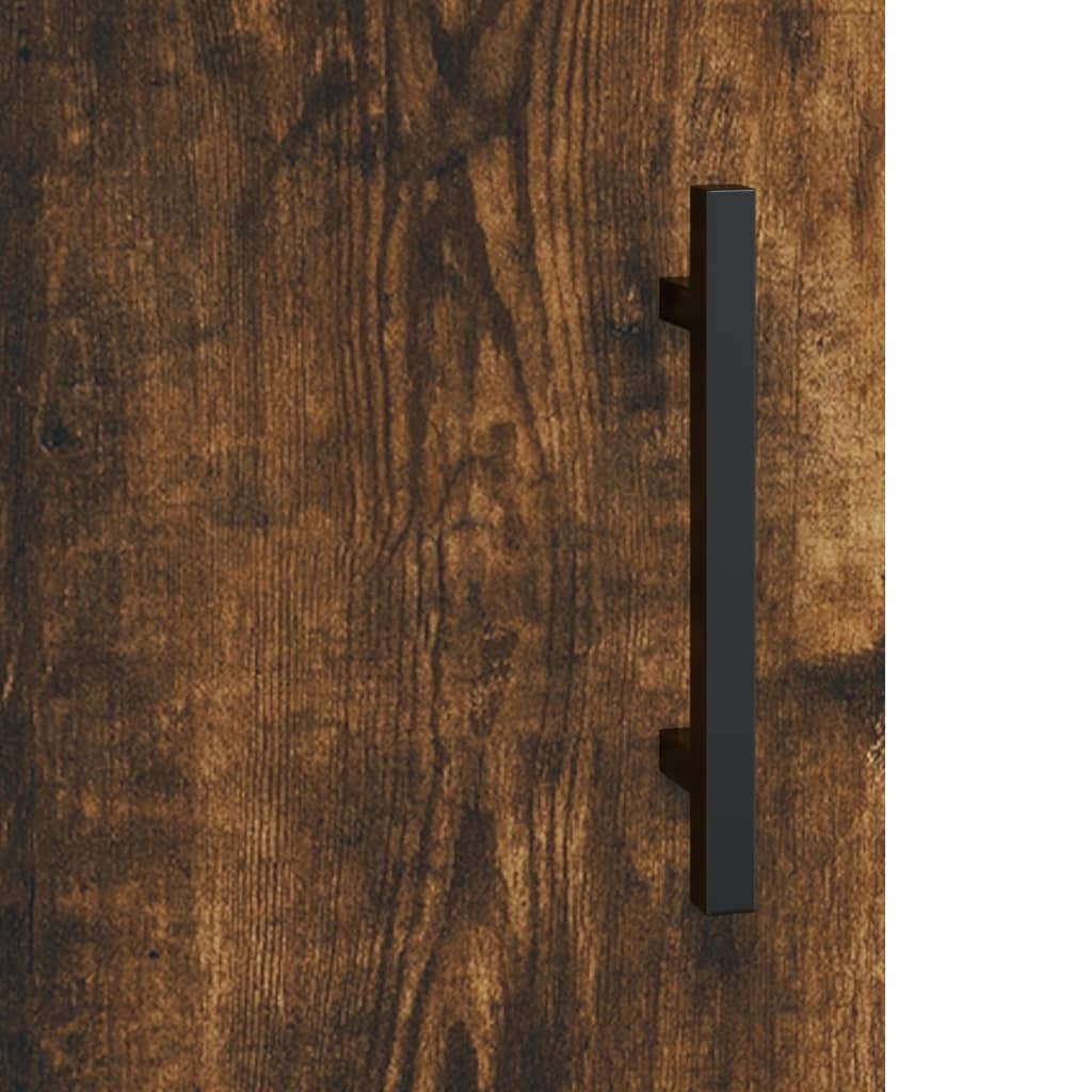 Visoka komoda dimljeni hrast 34,5x34x180cm konstruiranog drva