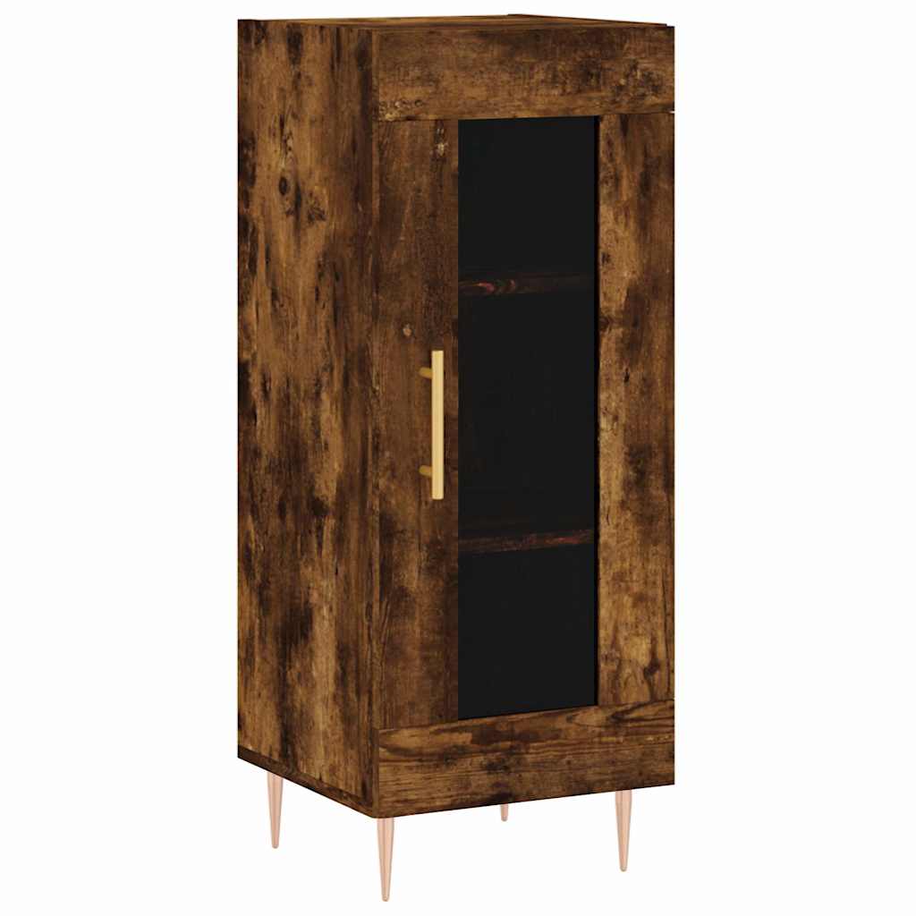 Visoka komoda dimljeni hrast 34,5x34x180cm konstruiranog drva