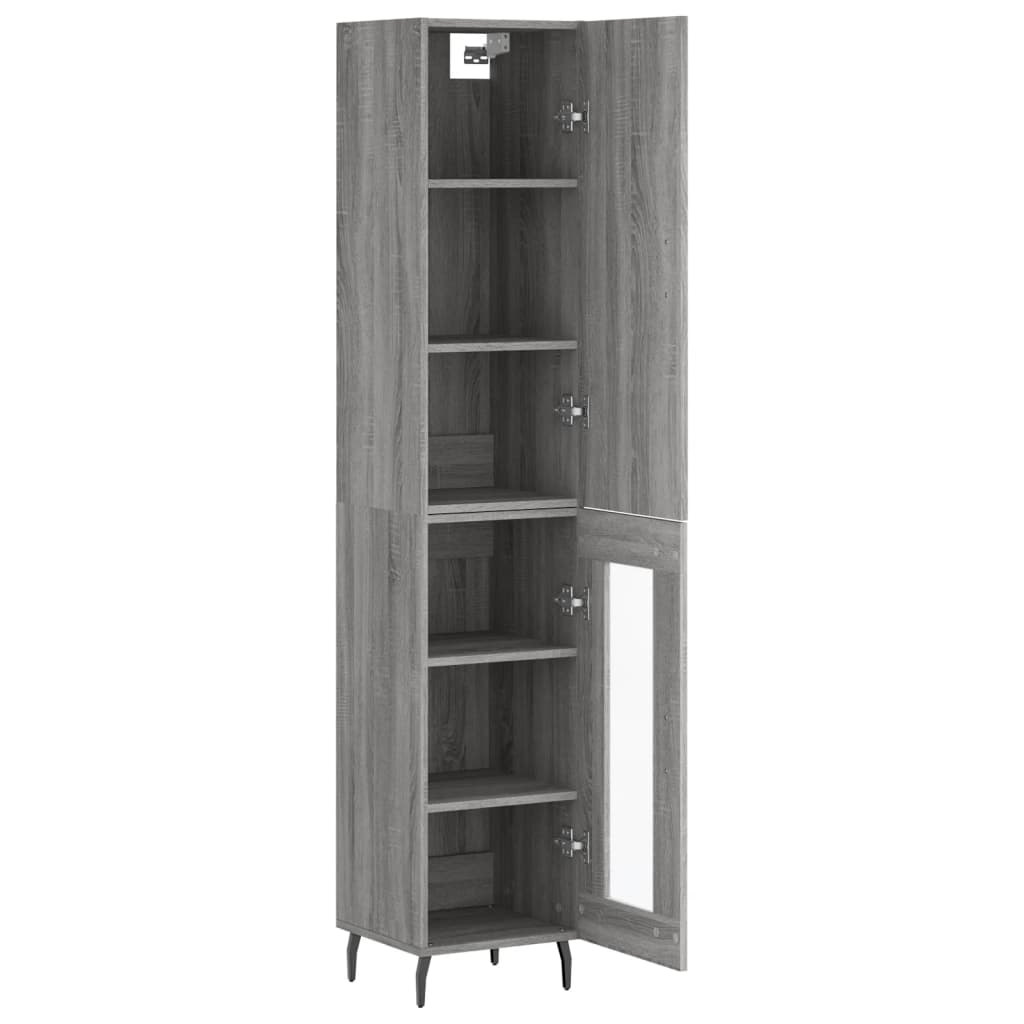 Visoka komoda siva sonome 34,5x34x180 cm od konstruiranog drva