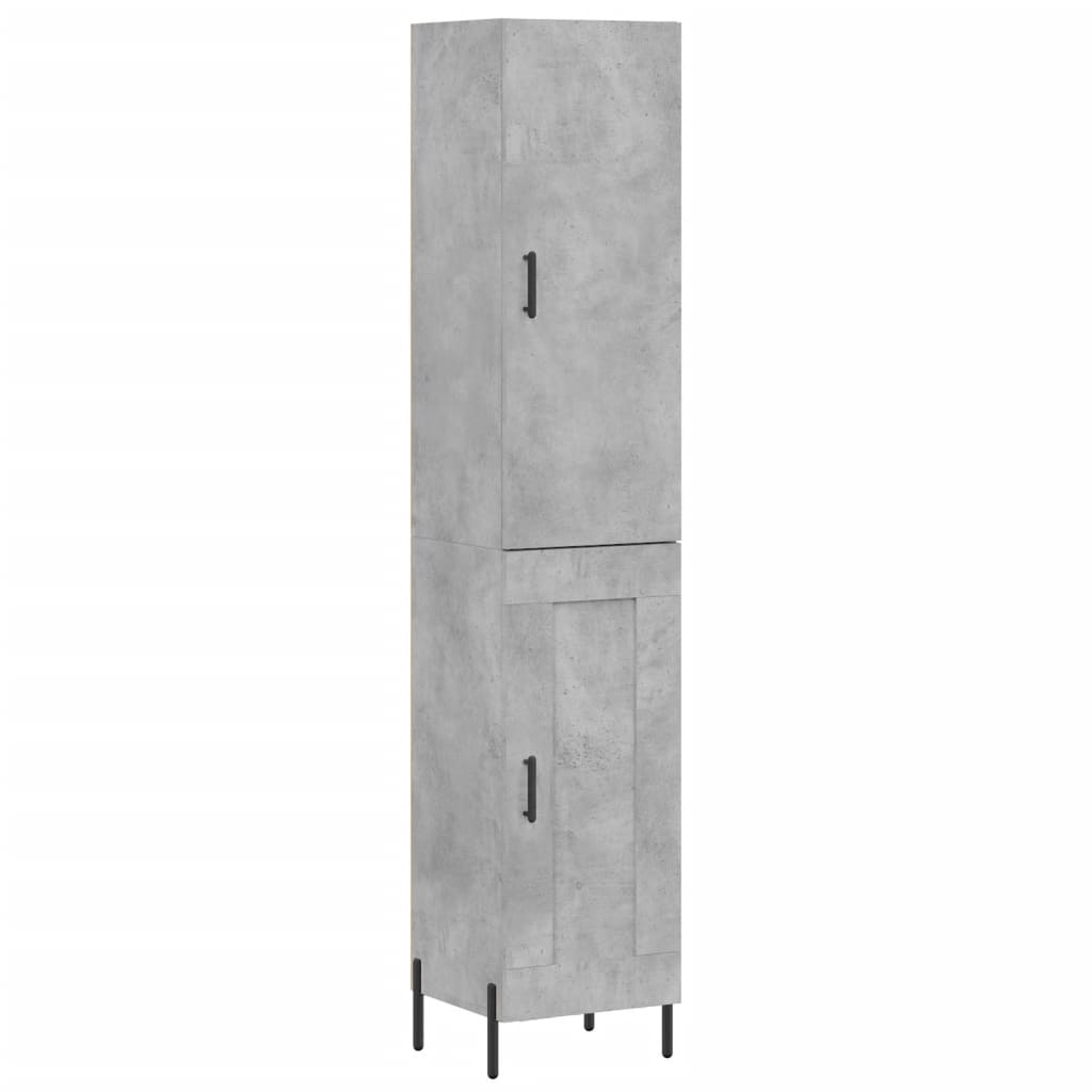 Visoka komoda siva betona 34,5x34x180 cm od konstruiranog drva