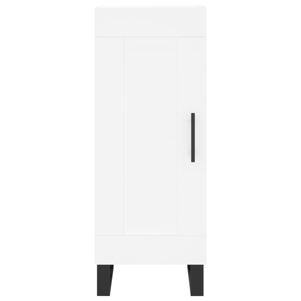 Visoka komoda bijeli 34,5x34x180 cm od konstruiranog drva