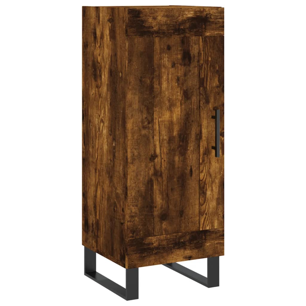Visoka komoda dimljeni hrast 34,5x34x180cm konstruiranog drva