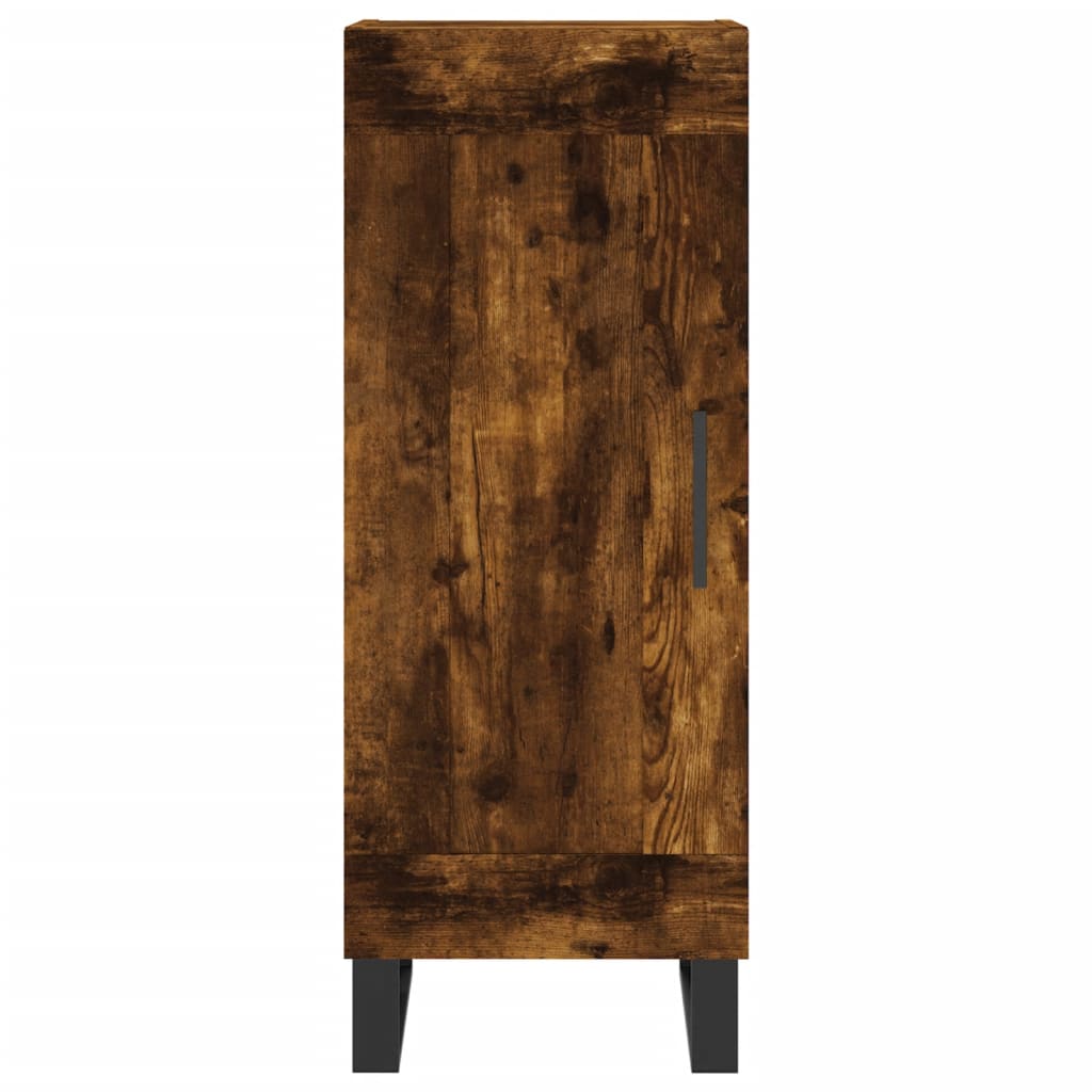 Visoka komoda dimljeni hrast 34,5x34x180cm konstruiranog drva