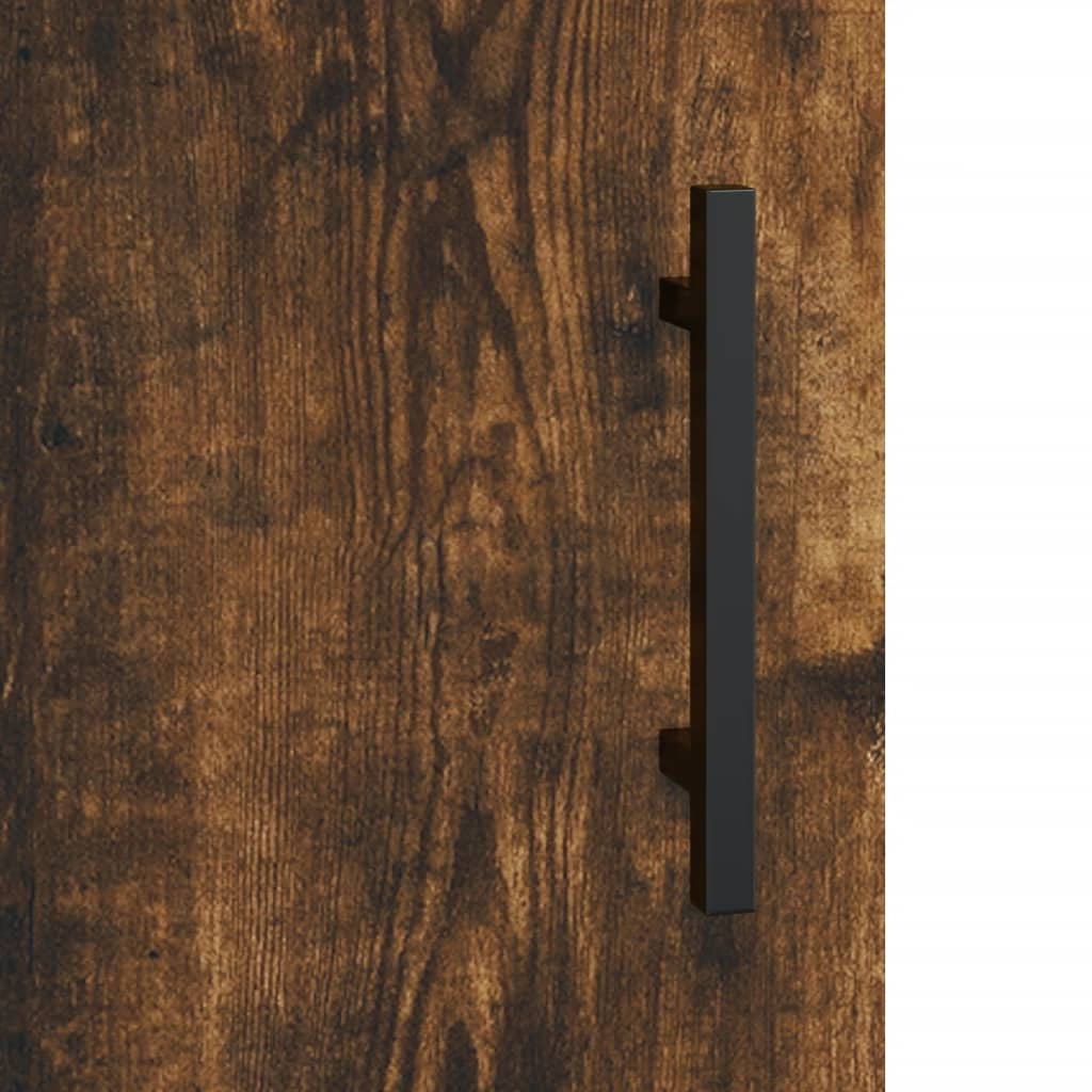 Visoka komoda dimljeni hrast 34,5x34x180cm konstruiranog drva