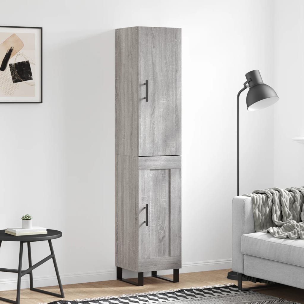 Visoka komoda siva sonome 34,5x34x180 cm od konstruiranog drva