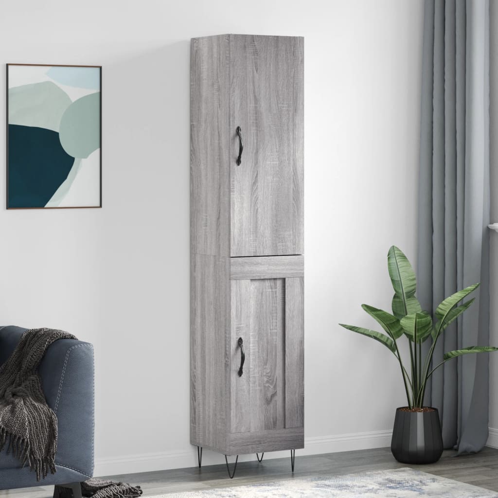 Visoka komoda siva sonome 34,5x34x180 cm od konstruiranog drva