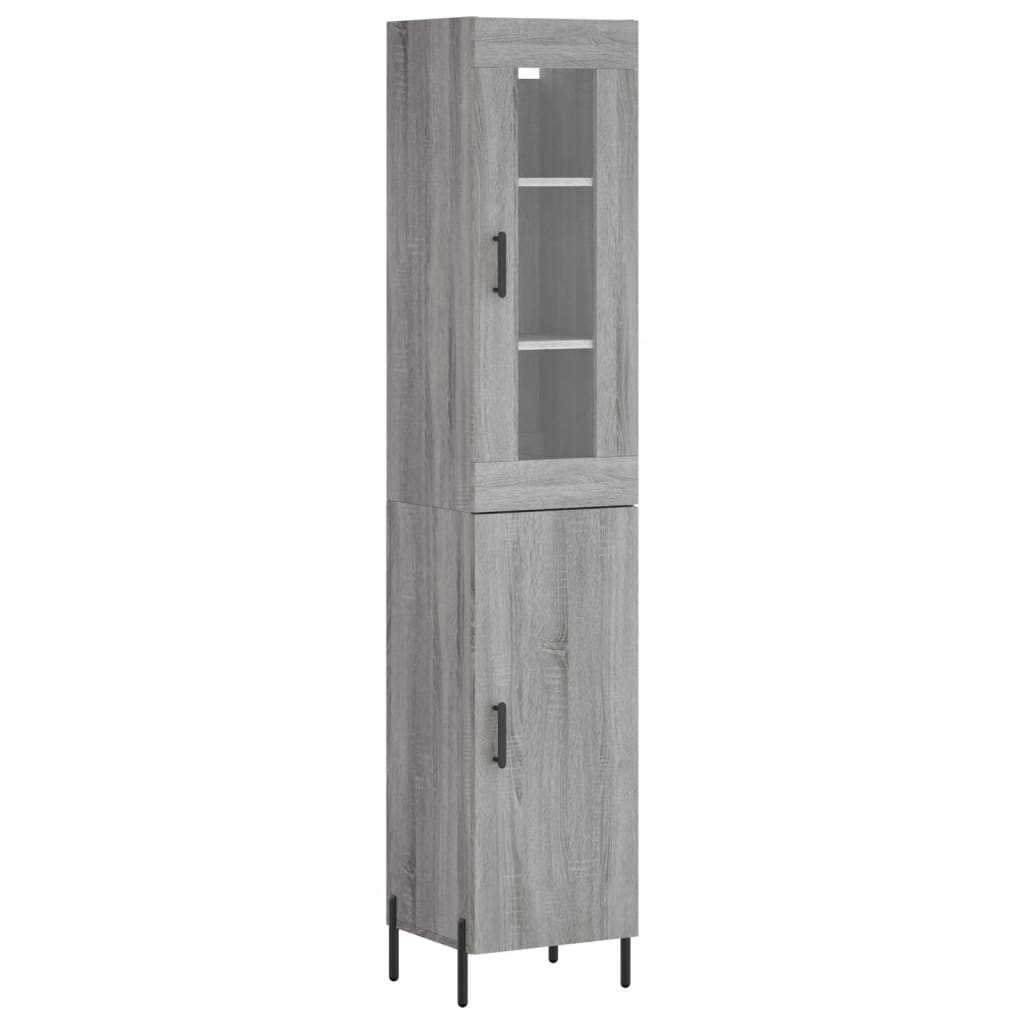 Visoka komoda siva sonome 34,5x34x180 cm od konstruiranog drva