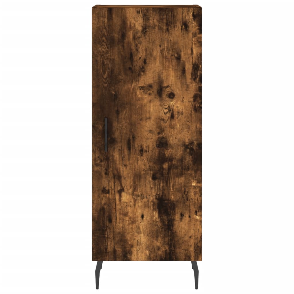 Visoka komoda dimljeni hrast 34,5x34x180cm konstruiranog drva