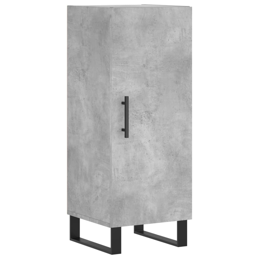 Visoka komoda siva betona 34,5x34x180 cm od konstruiranog drva