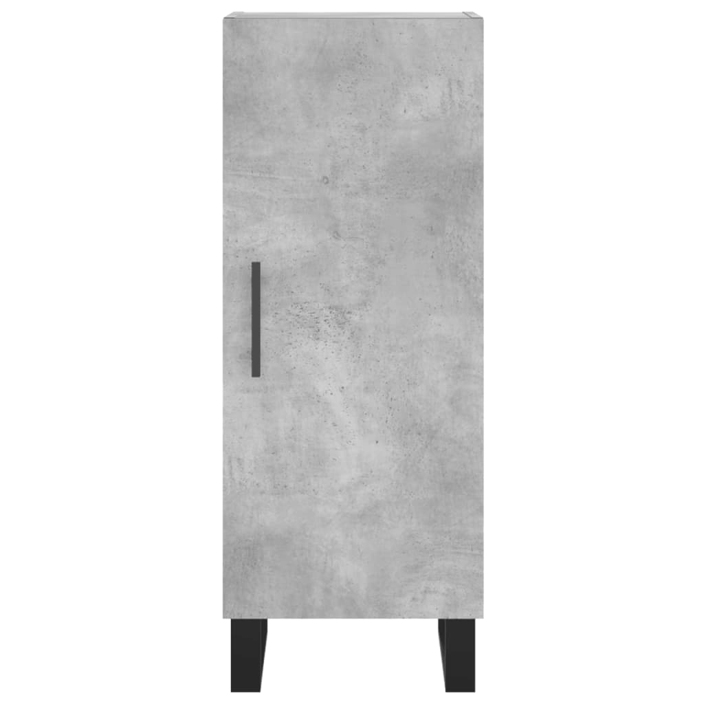 Visoka komoda siva betona 34,5x34x180 cm od konstruiranog drva