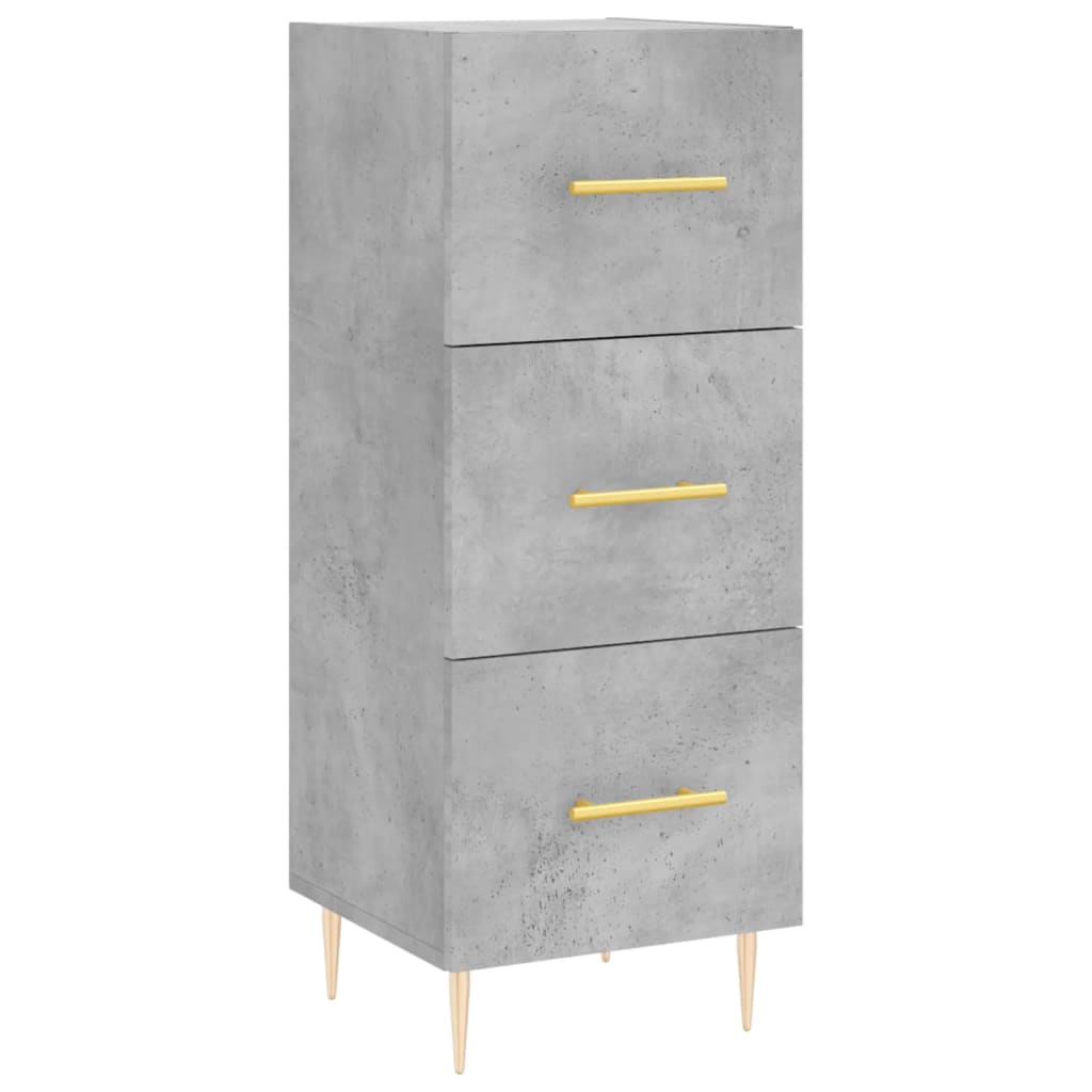 Visoka komoda siva betona 34,5x34x180 cm od konstruiranog drva