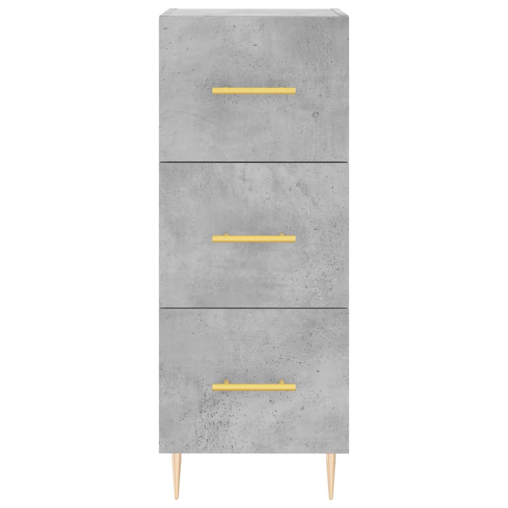 Visoka komoda siva betona 34,5x34x180 cm od konstruiranog drva
