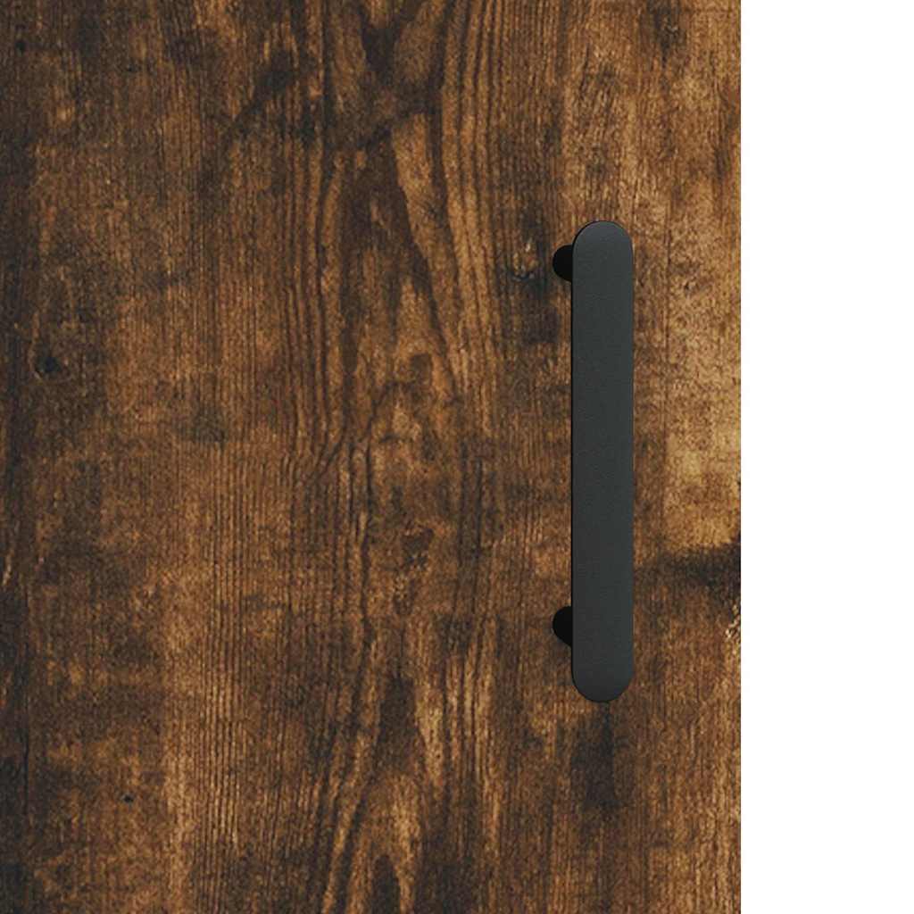 Visoka komoda dimljeni hrast 34,5x34x180cm konstruiranog drva