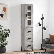 Visoka komoda siva sonome 34,5x34x180 cm od konstruiranog drva