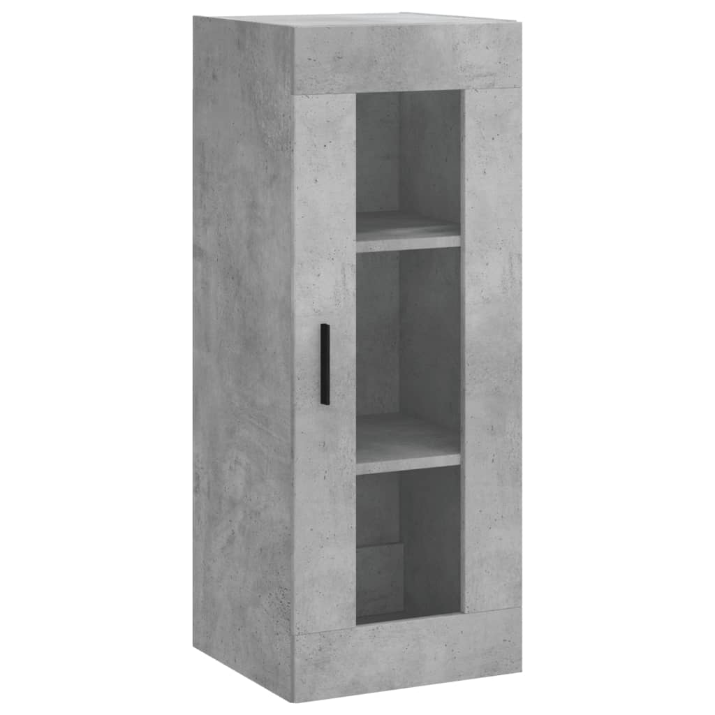 Visoka komoda siva betona 34,5x34x180 cm od konstruiranog drva
