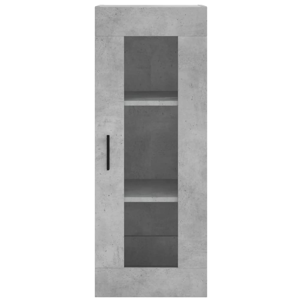 Visoka komoda siva betona 34,5x34x180 cm od konstruiranog drva