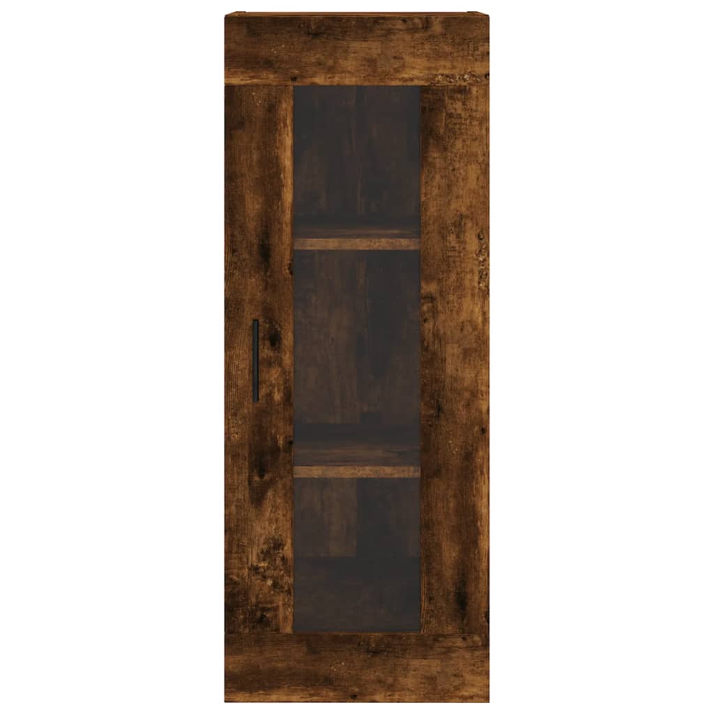 Visoka komoda dimljeni hrast 34,5x34x180cm konstruiranog drva