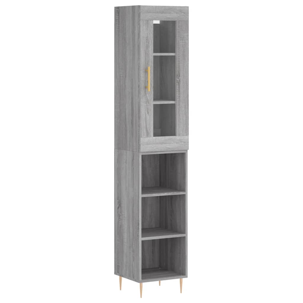 Visoka komoda siva sonome 34,5x34x180 cm od konstruiranog drva